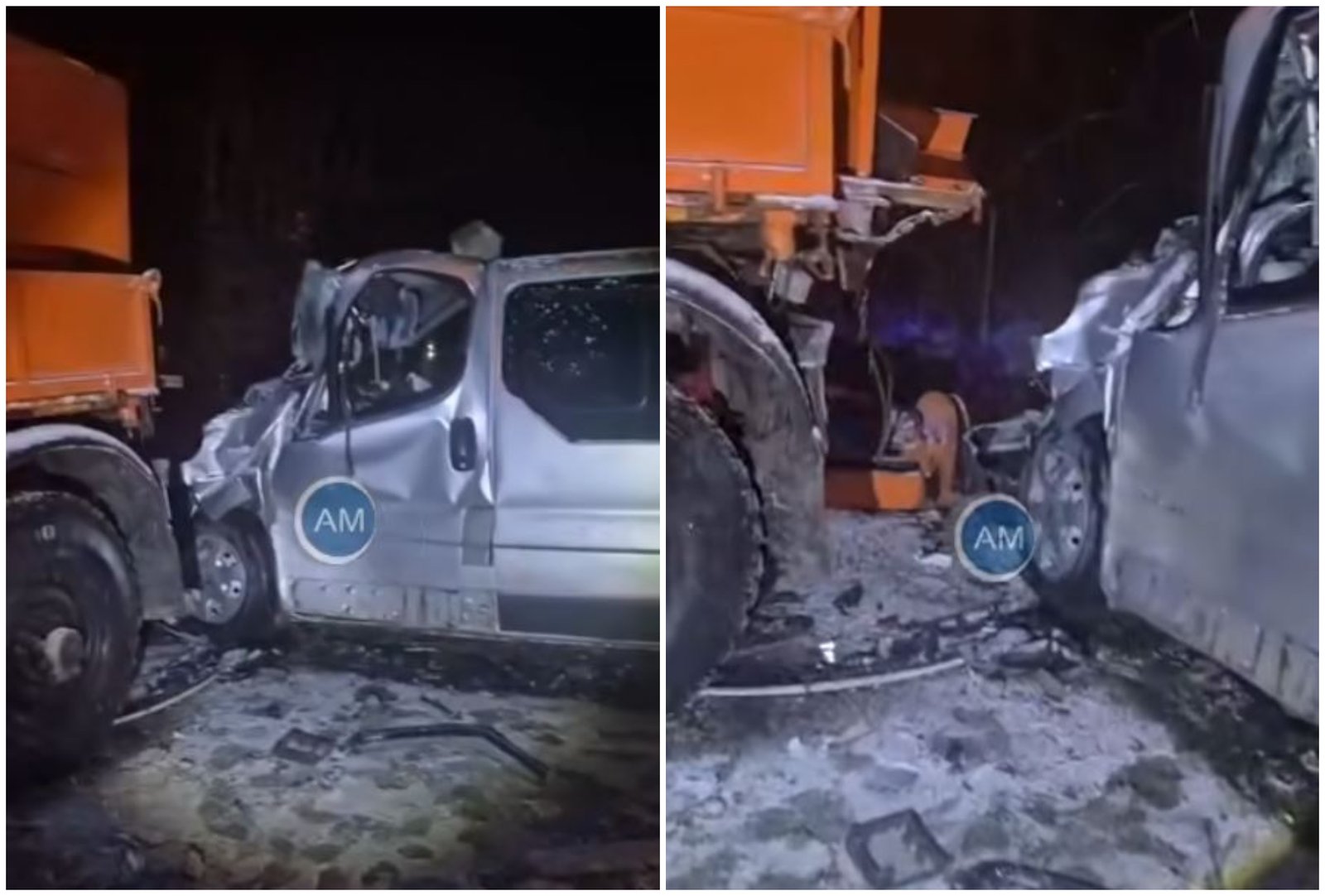 Accident grav &icirc;n Mehedinți. 5 persoane au ajuns la spital, după coliziunea &icirc;ntre un microbuz și o autospecială de deszăpezire