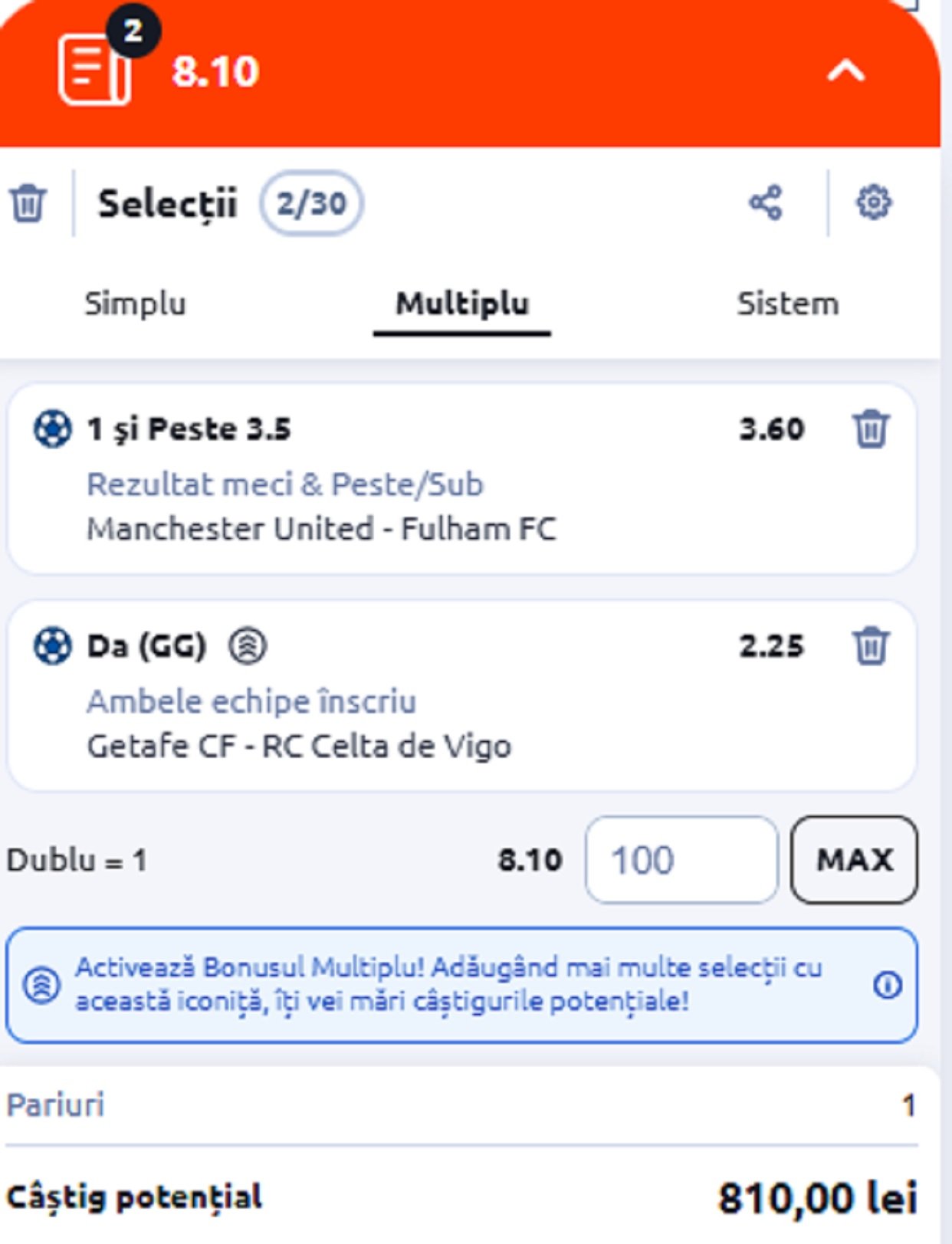 Biletul zilei pariuri duminică 1 februarie 2026