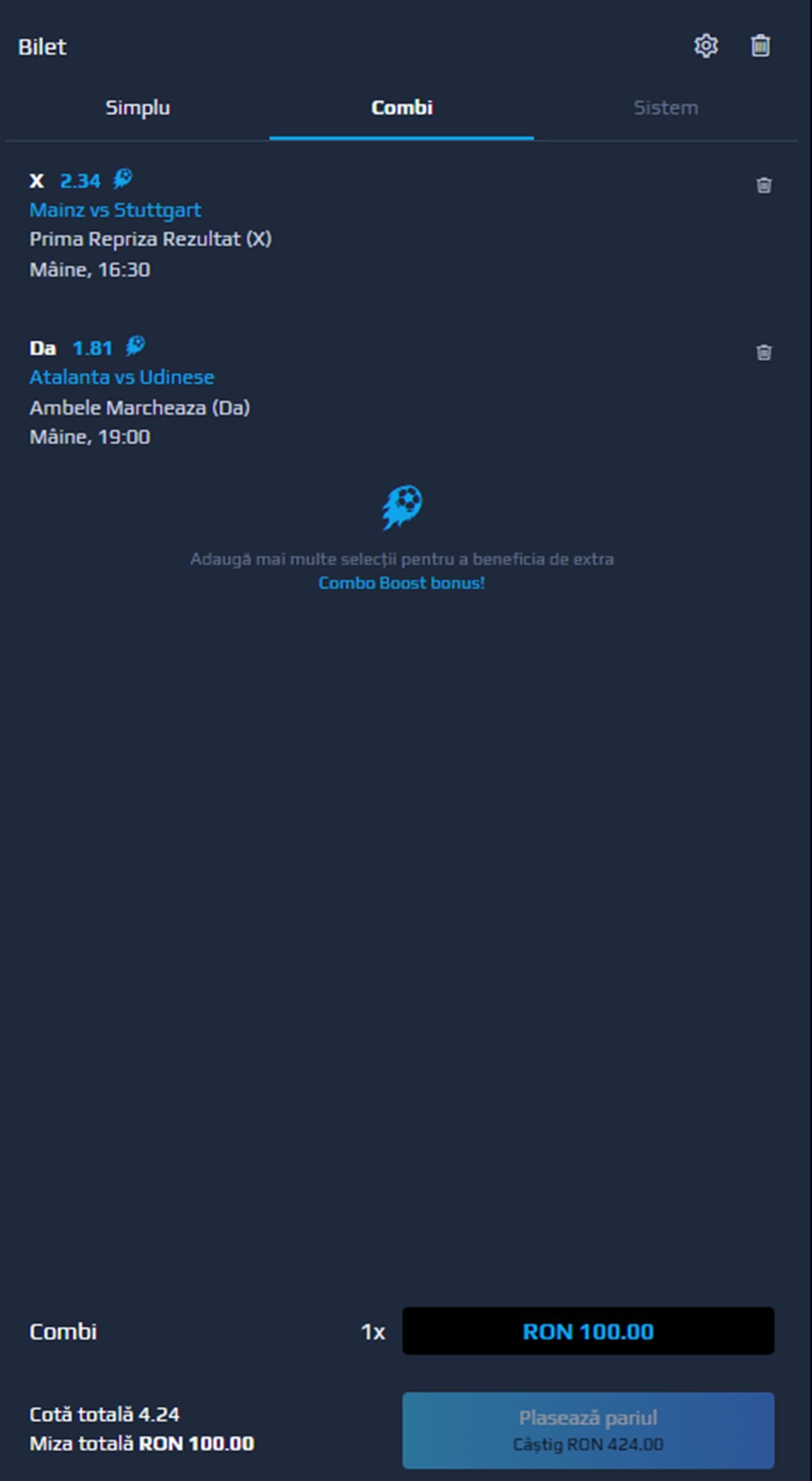 Biletul zilei pariuri s&acirc;mbătă 7 martie 2026