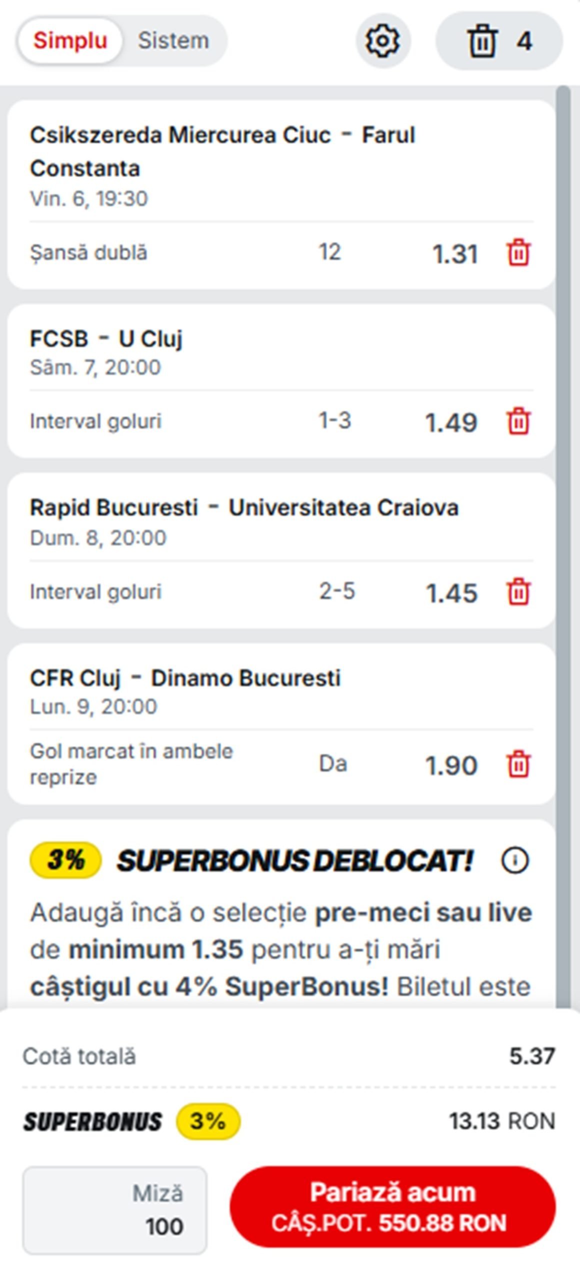 Pontul zilei joi 5 martie